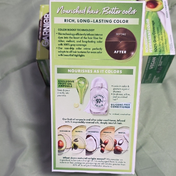 Garnier Nutrisse Nourishing Hair Color Creme, 53 Medium Golden Brown Chestnut - Picture 3 of 5